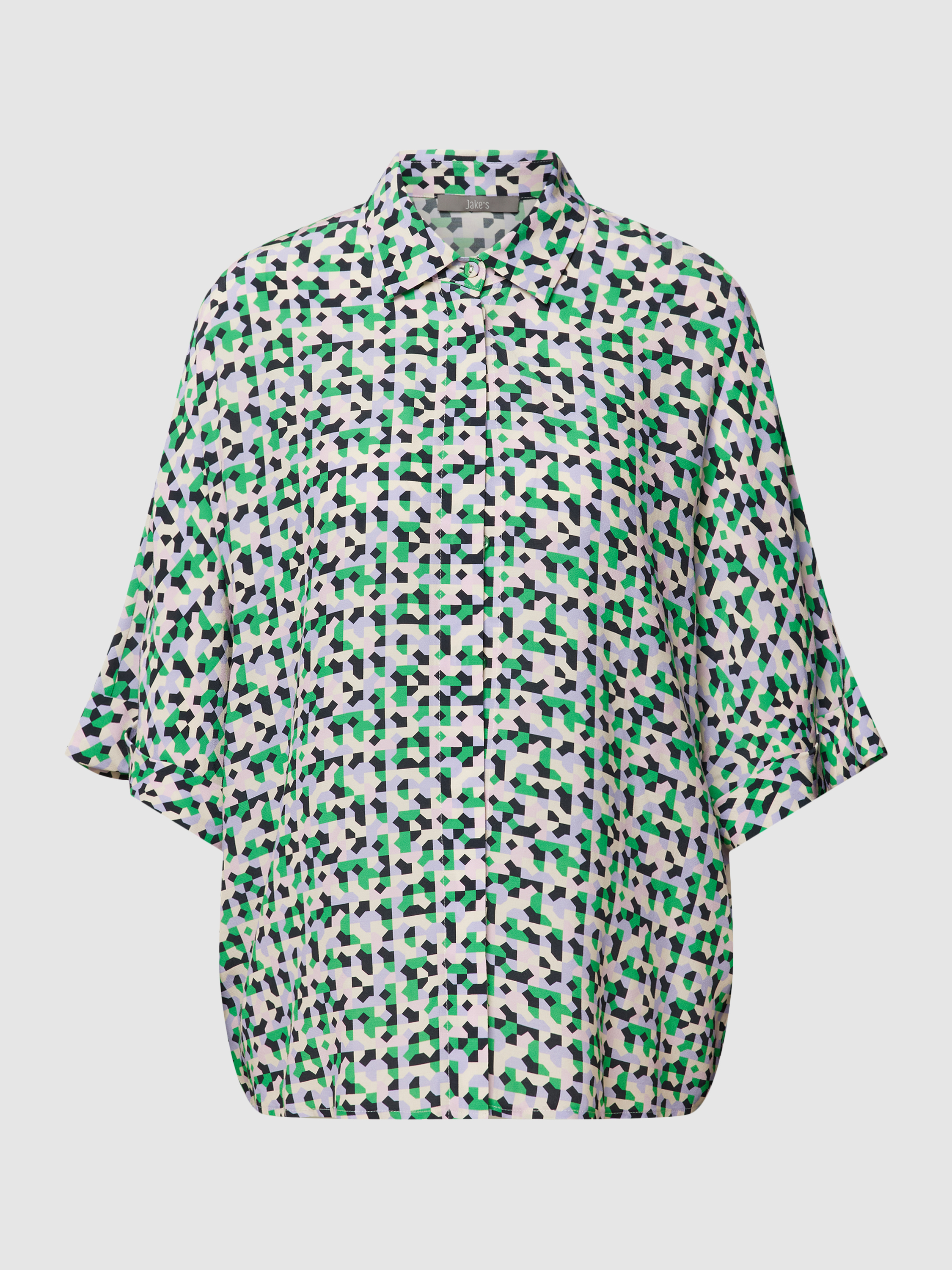 Блуза женская Jake's Collection 1754772 зеленая 40 (доставка из-за рубежа)