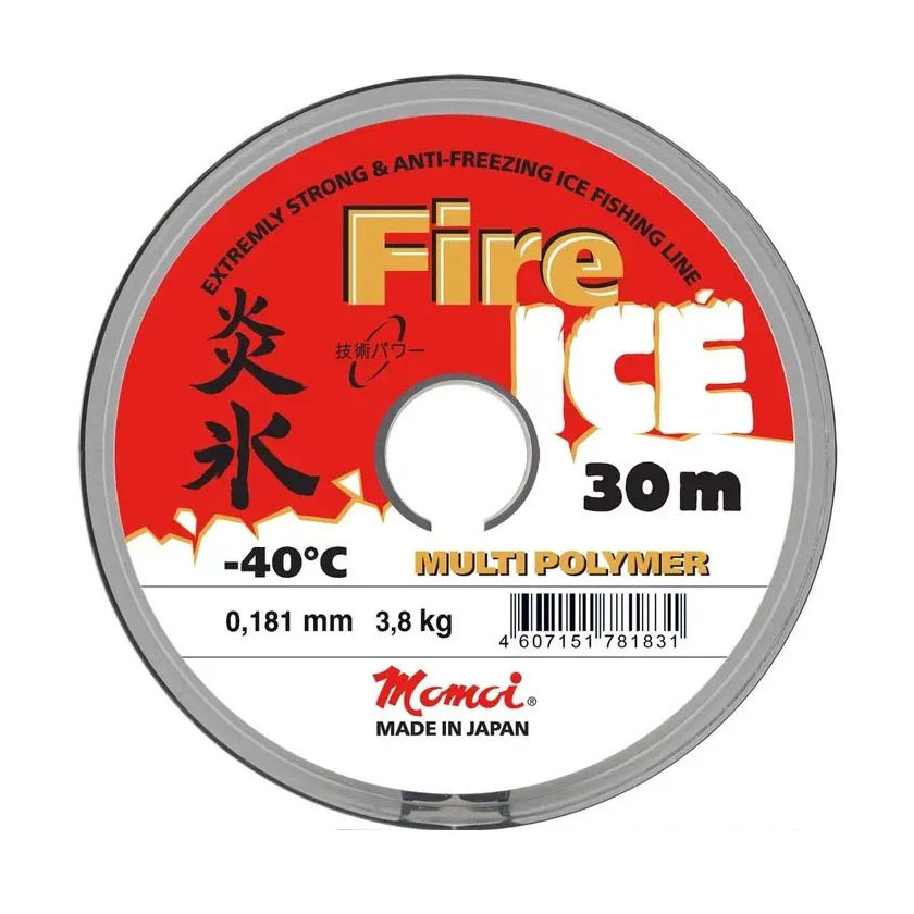 Монофильная леска для рыбалки Momoi Fire Ice (3 / 0.181 / 3.8 / 3 / red(3 штуки) / 3 / 3)