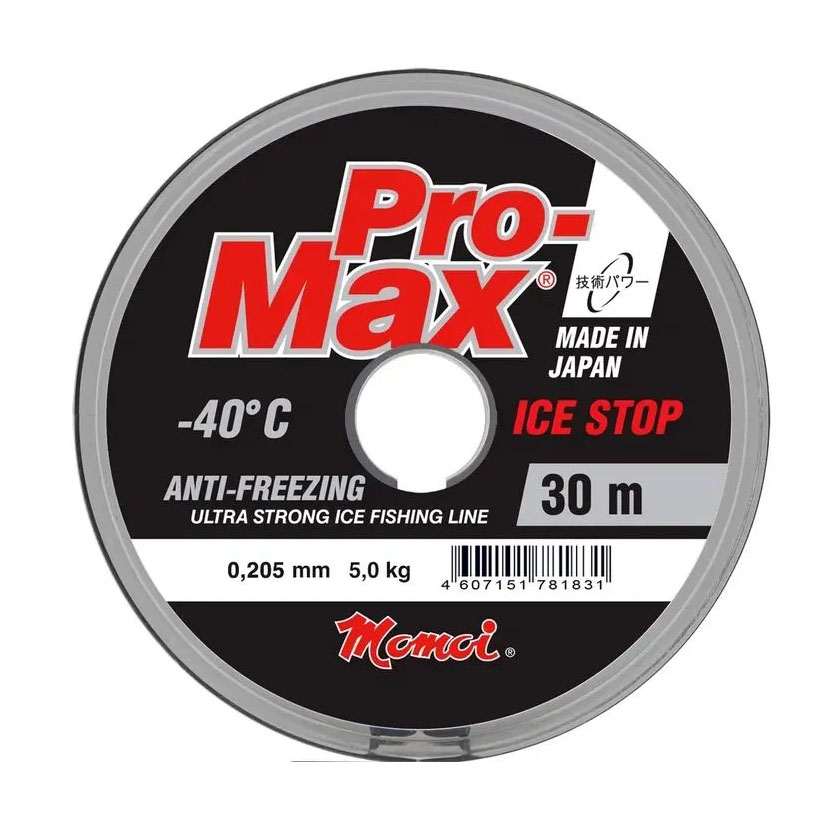 Монофильная леска для рыбалки Momoi Pro-Max Ice Stop (5, 0.205, 5 штук)