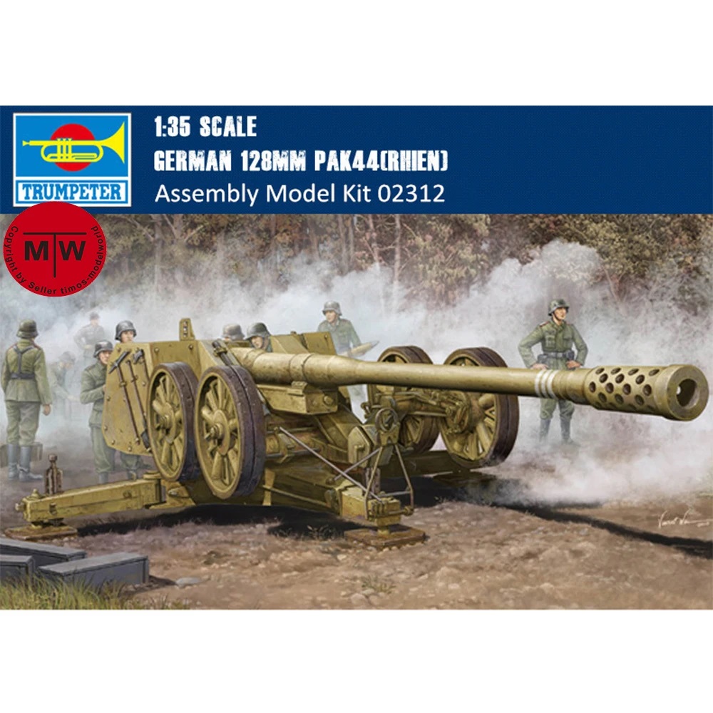 

02312 Немецкая 128мм противотанковая пушка PAK44 Рейн
