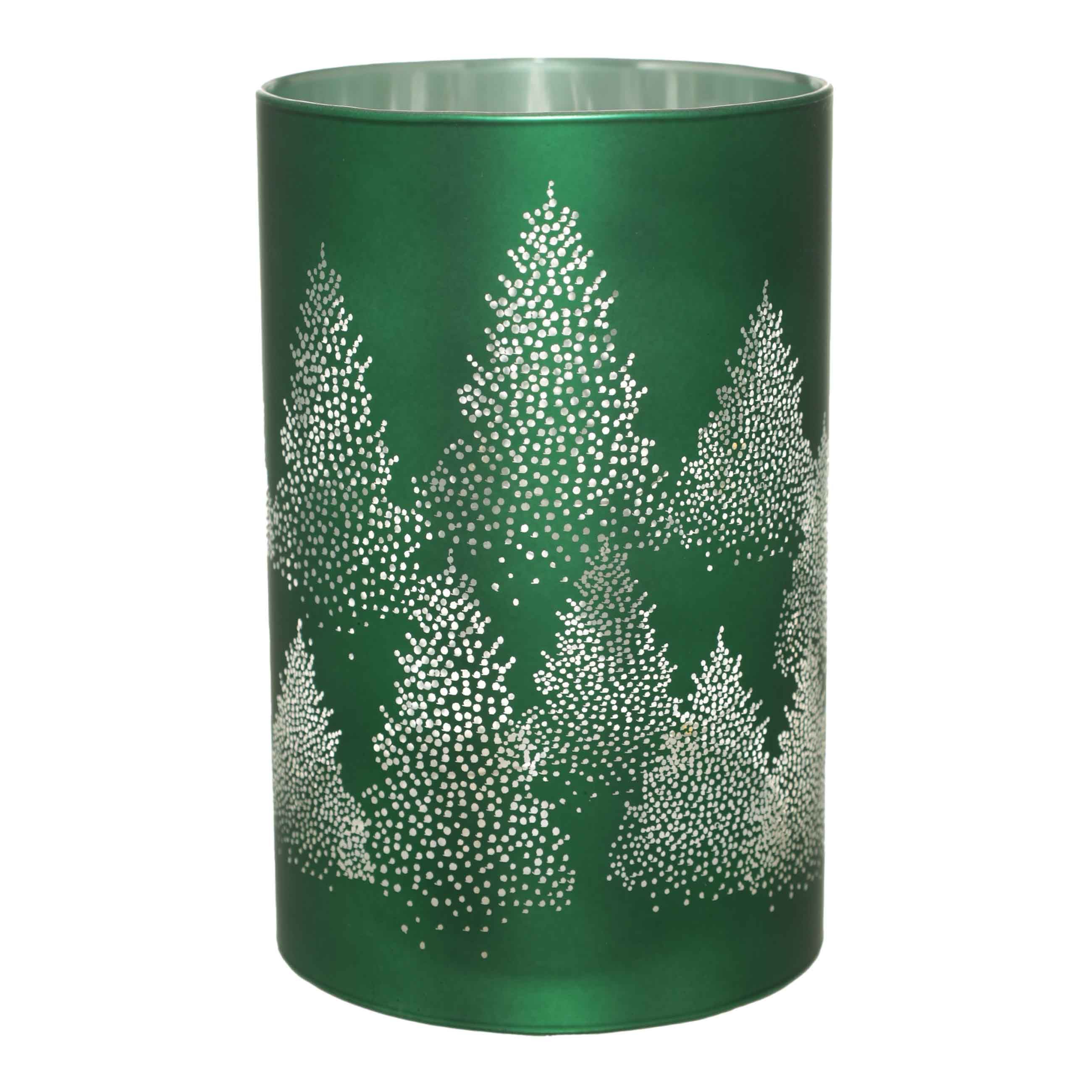 Светильник декоративный, 14 см, стекло/пластик, зелено-серебристый, Лес, Woodland story