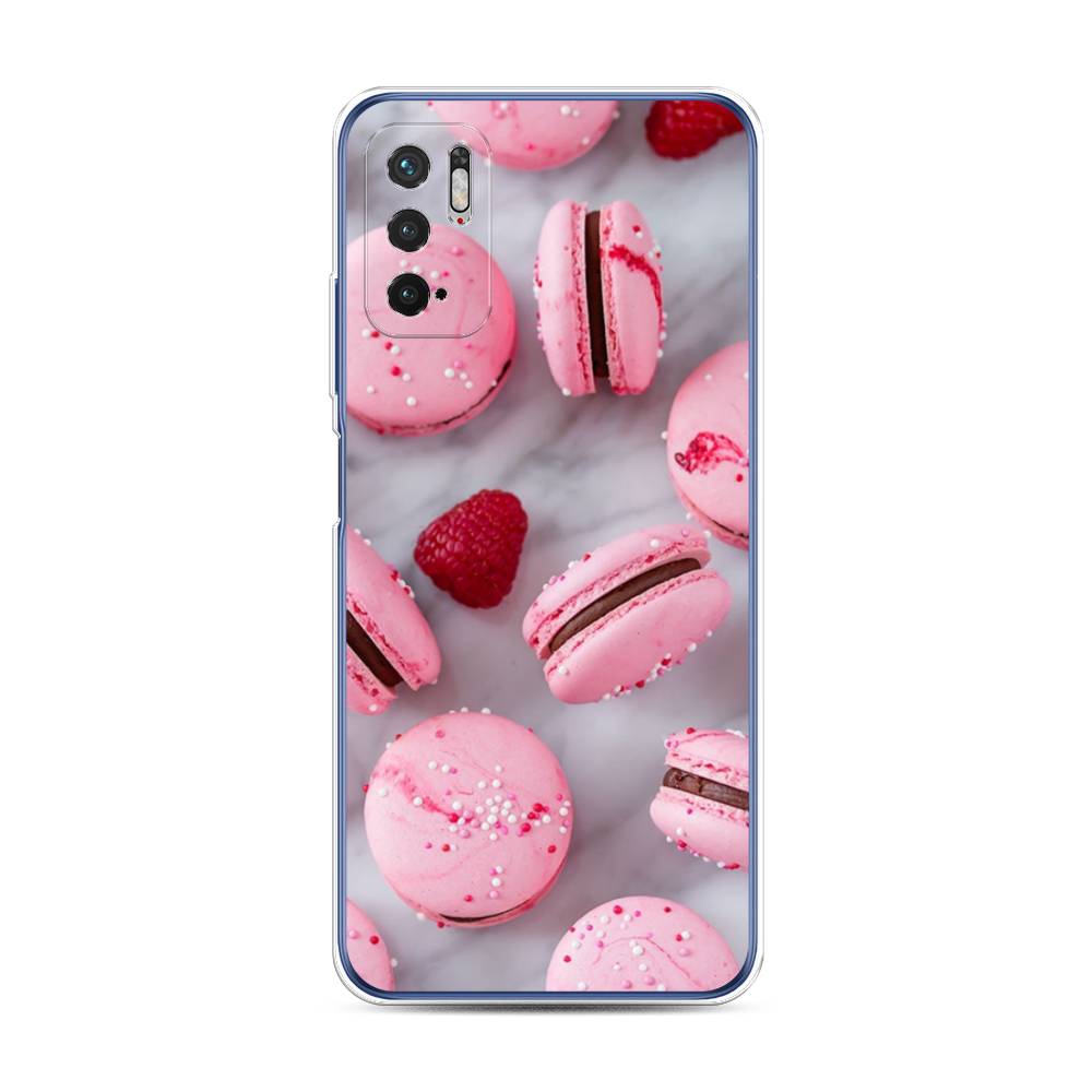 фото Силиконовый чехол "макарони с малиной" на xiaomi redmi note 10 5g awog