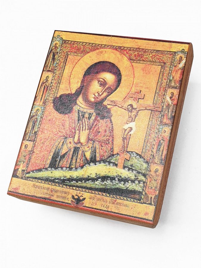 

Икона Пресвятой Богородицы Ахтырская, под старину, 15х19 см