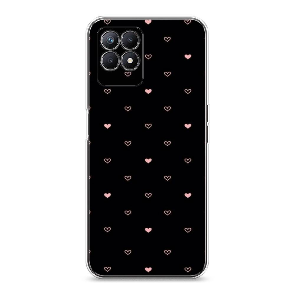 

Чехол Awog на Realme 8i "Черный фон и сердечки", Разноцветный, 257350-3