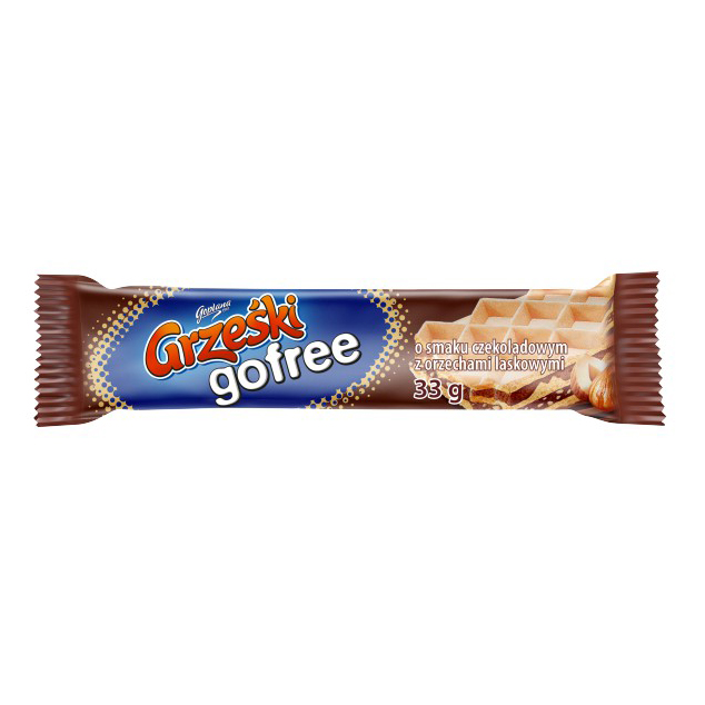 

Вафли Goplana Grzeski gofree шоколадные с орехами 33 г