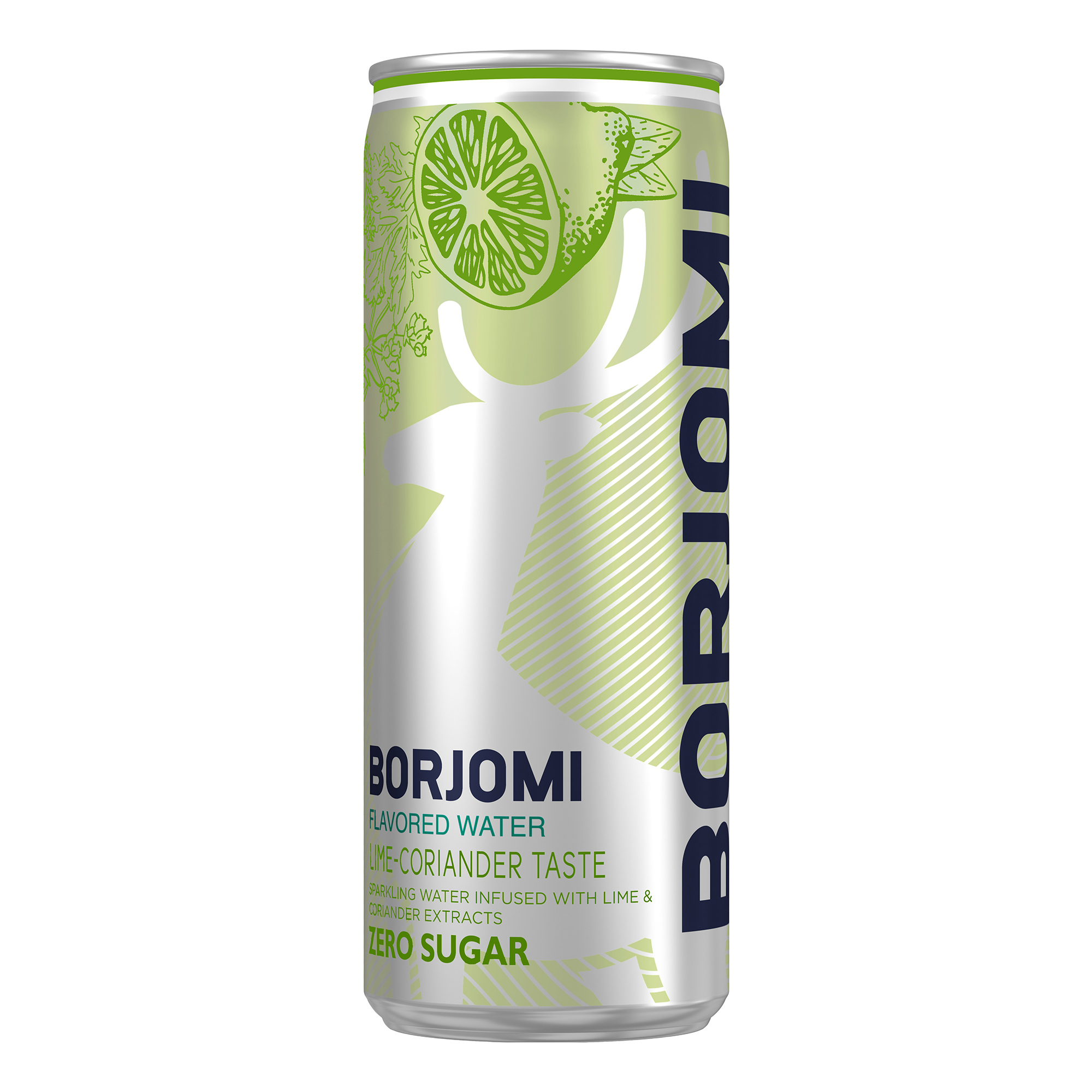 Газированный напиток Borjomi Flavored на основе минеральной воды с экстрактами лайма 0,33л