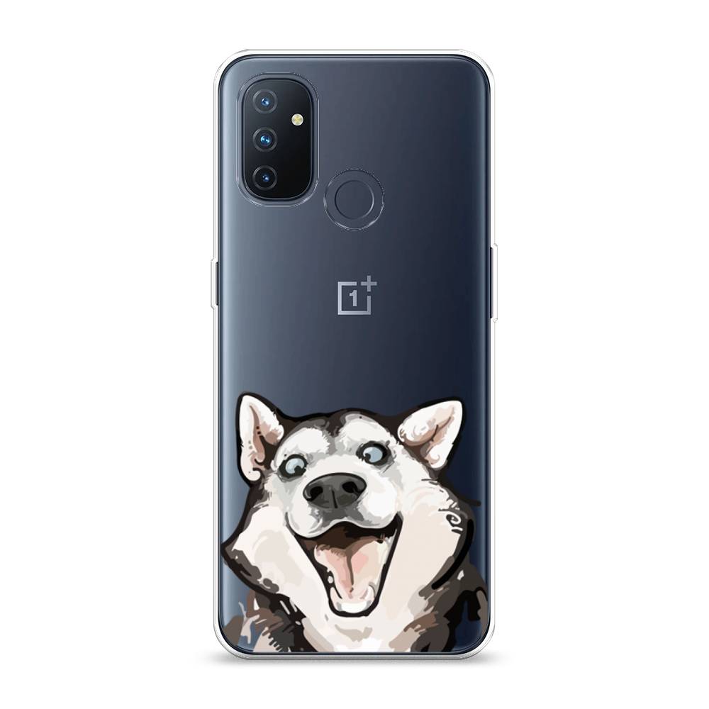 

Чехол Awog на OnePlus Nord N100 / ВанПлас Nord N100 "Радостный хаски", Белый;голубой;черный, 152450-1