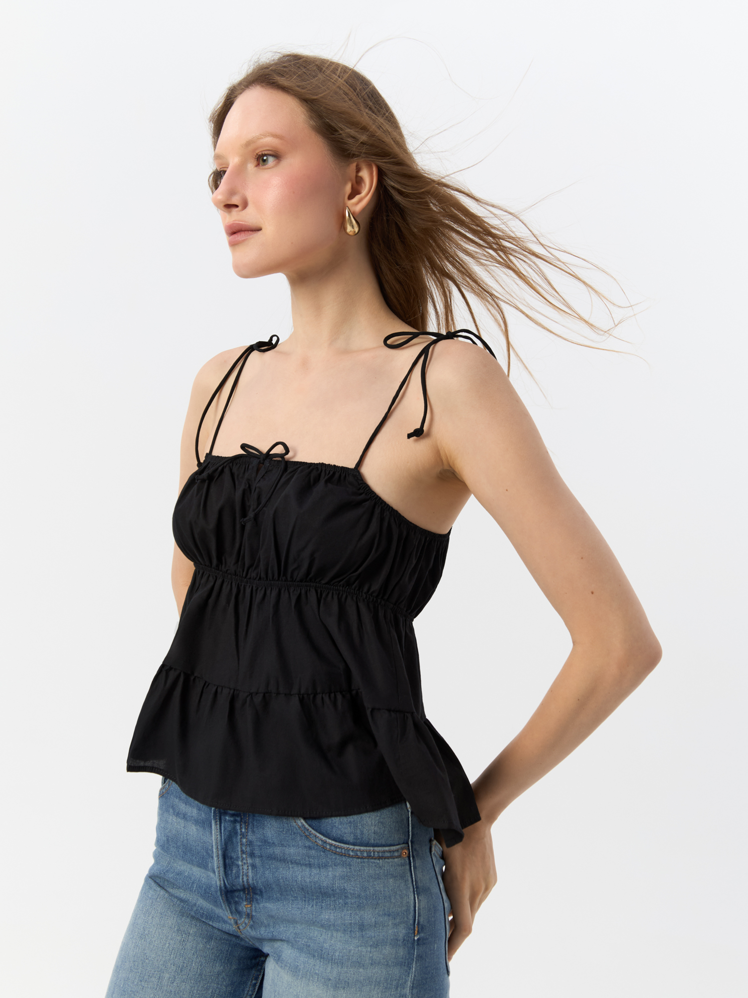 

Топ женский H&M 982190002 черный 36 EU, 9821900