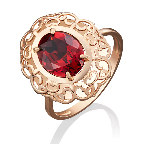 

Кольцо из золота р. 17,5 PLATINA jewelry 01-4814-00-204-1110-46, гранат, 01-4814-00-204-1110-46