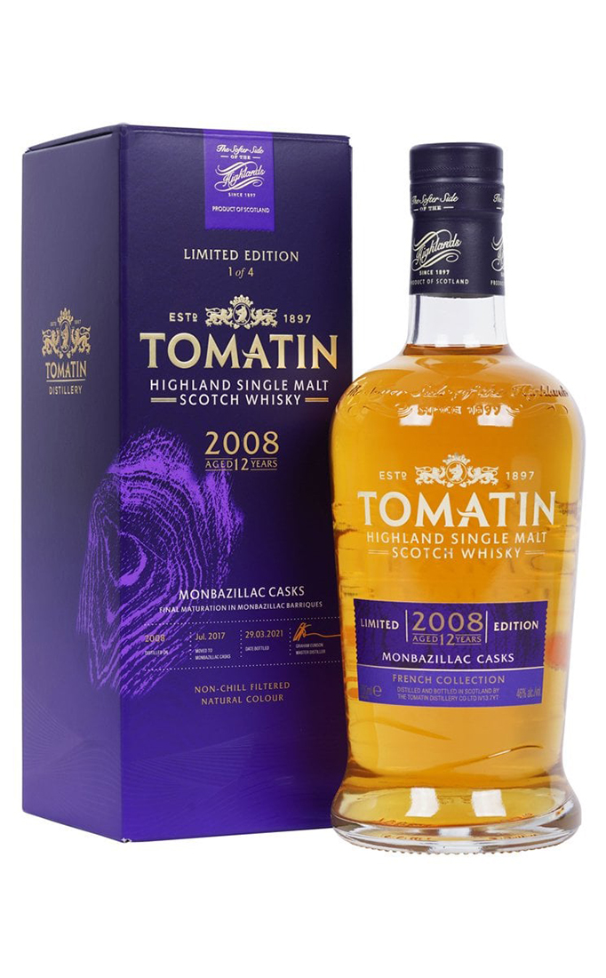 

Виски Tomatin French Collection Monbazillac Casks 12 Years Old, 0.7 л