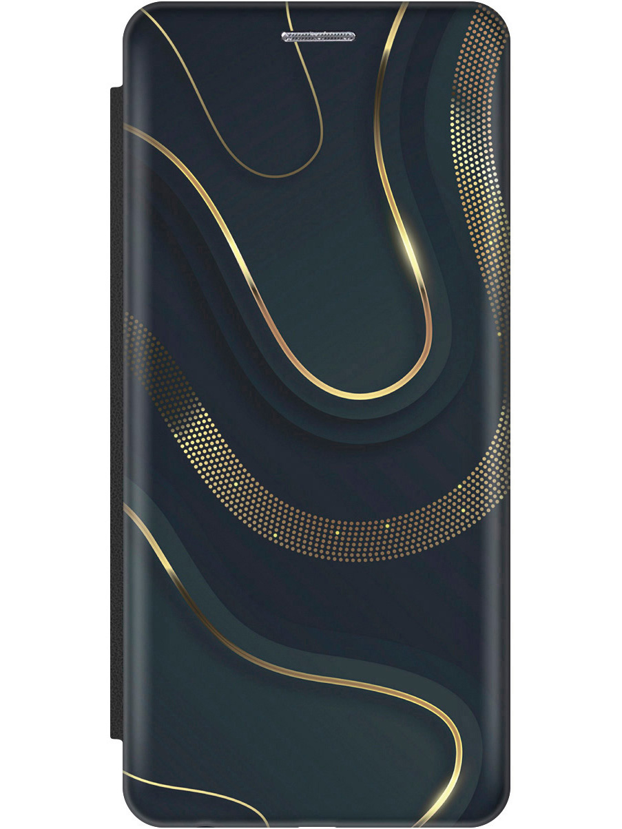 

Чехол-книжка на Infinix Note 30i с принтом "Золотистые акценты" черный, Черный;золотистый;серый, 772564231