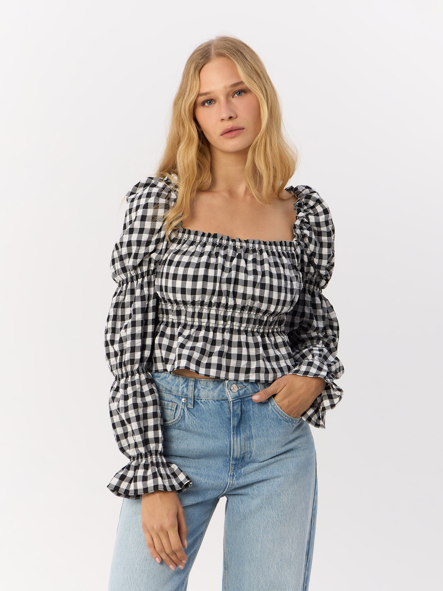 

Топ женский H&M 939973002 черный M, 939973002