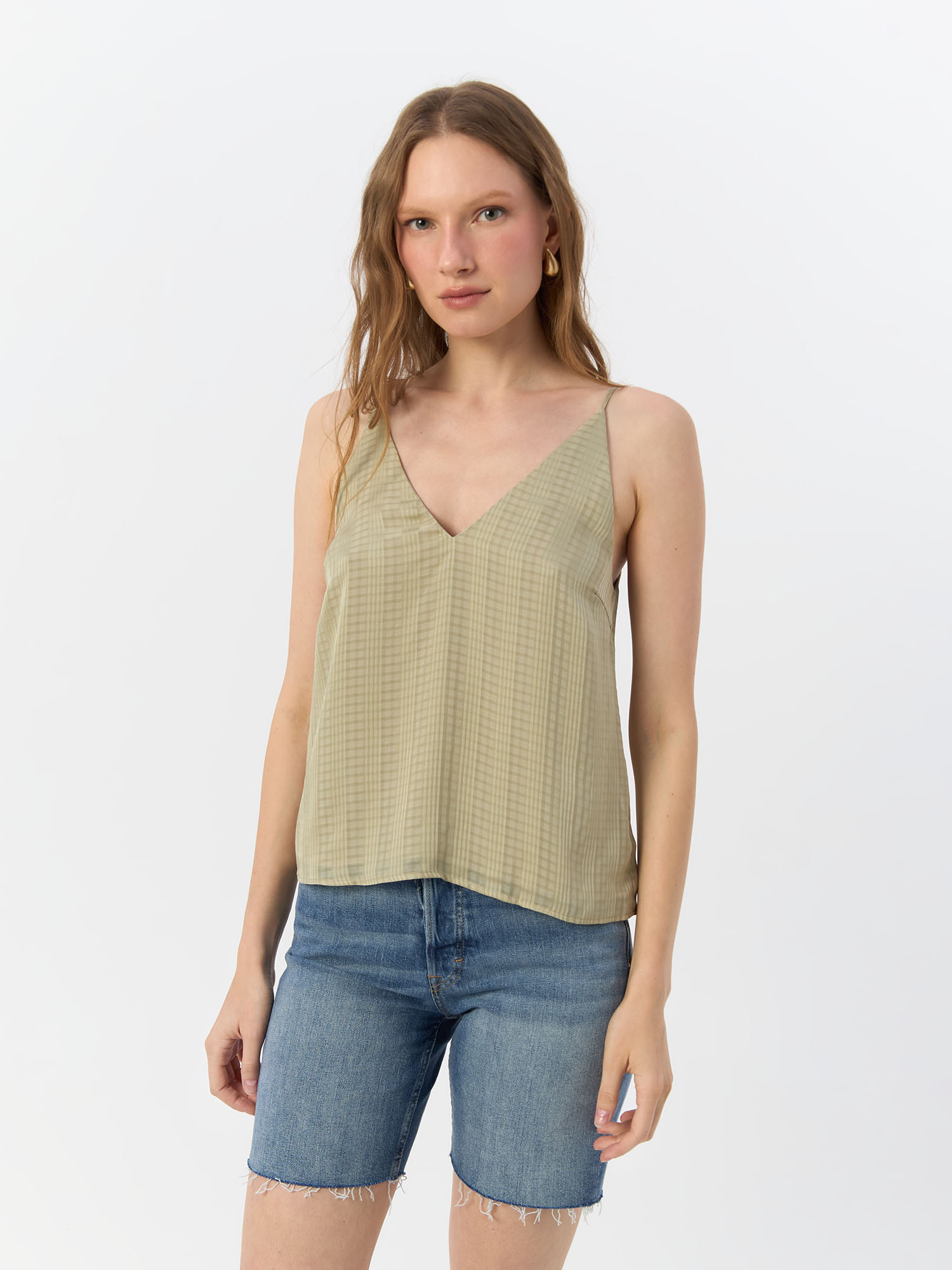 

Топ женский H&M 891033005 хаки 40 EU, 891033005