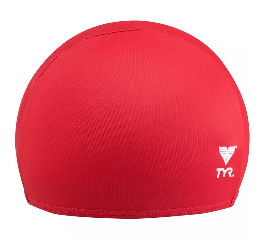 фото Шапочка для плавания tyr solid lycra cap 610 красная