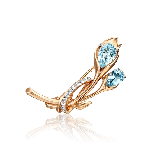 

Брошь из золота PLATINA jewelry 04-0239-00-201-1110-57, топаз, 04-0239-00-201-1110-57