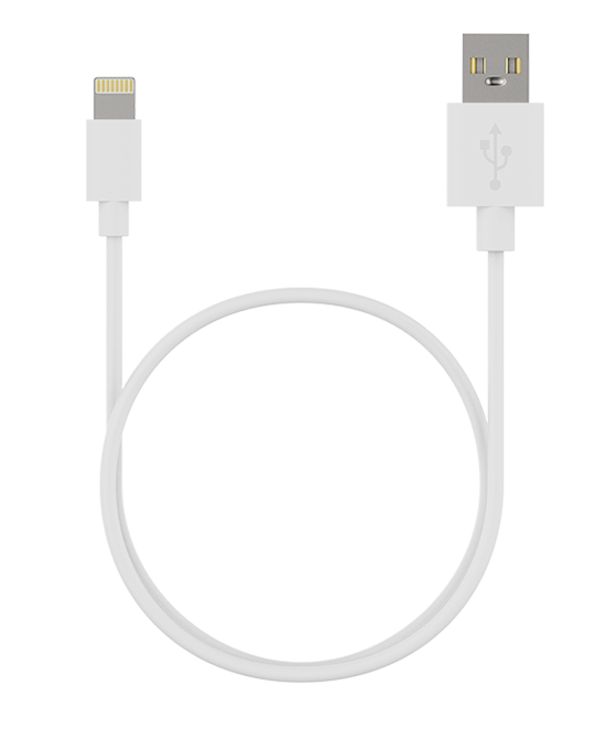 Кабель Maxvi MC-03 Lightning - USB 1 м, белый