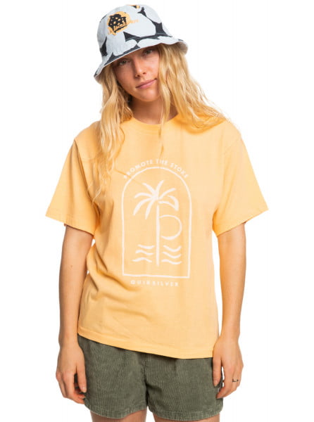 

Футболка женская Quiksilver EQWZT03131 оранжевая L, Оранжевый, EQWZT03131