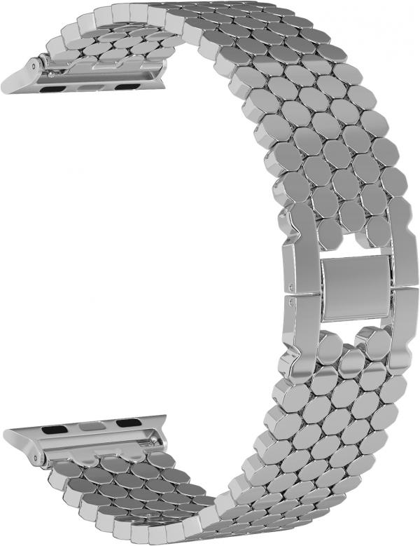 

Ремешок Snake для Apple Watch Sport 38/40 (Серебристый)