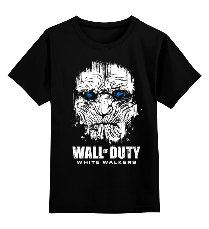 

Футболка детская Printio Wall of duty (white walkers) цв. черный р. 104, Wall of duty (white walkers)