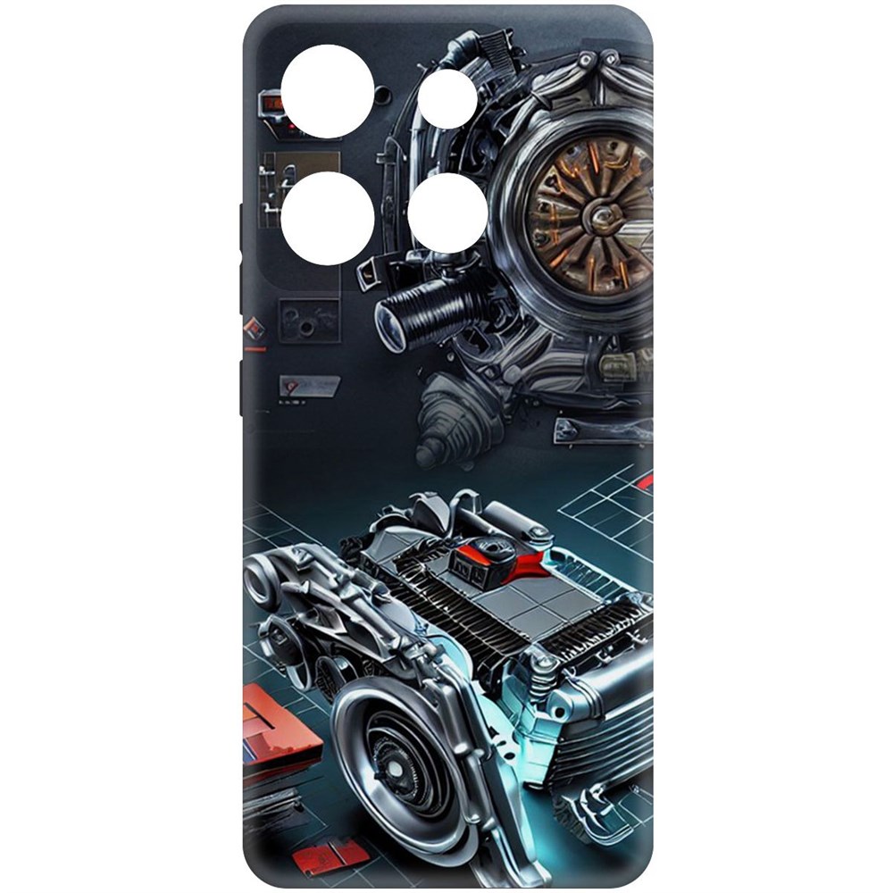 

Чехол-накладка Софт Моторы для INFINIX Smart 7 HD, Черный