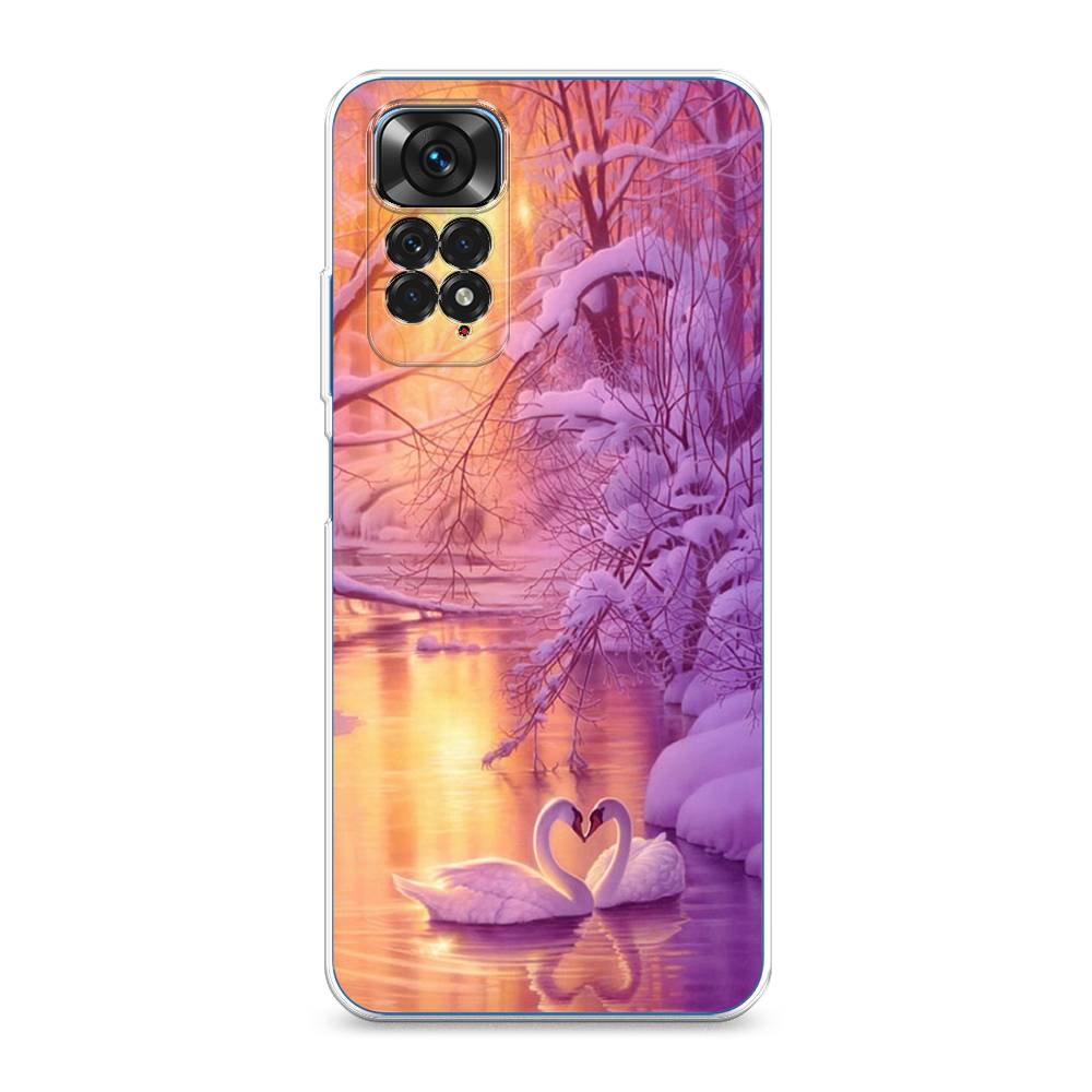

Чехол на Xiaomi Redmi Note 11 4G Global "Зима 1", Фиолетовый;желтый, 313850-2