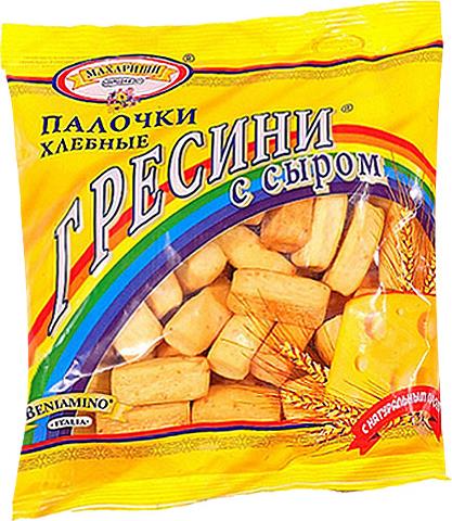 

Палочки хлебные Махариши Гресини с сыром 135 г