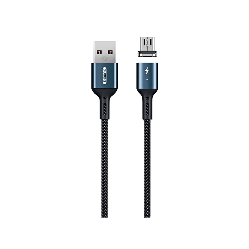 

Кабель USB универсальный MicroUSB Remax RC-156m (3A, магнитный, оплетка ткань)