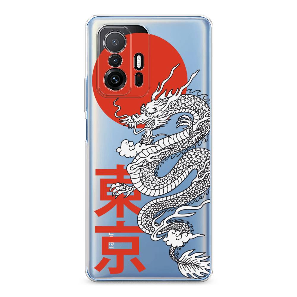 

Чехол на Xiaomi Mi 11T "Китайский дракон", Черный;красный;белый, 313750-1