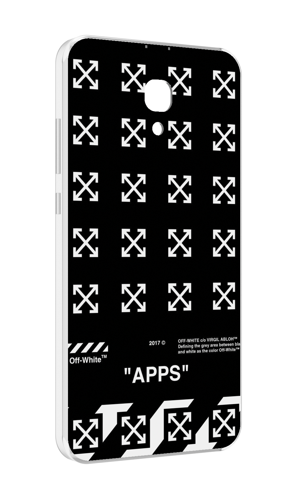 Чехол MyPads оф-вайт-значки для Meizu M6 (M711Q)