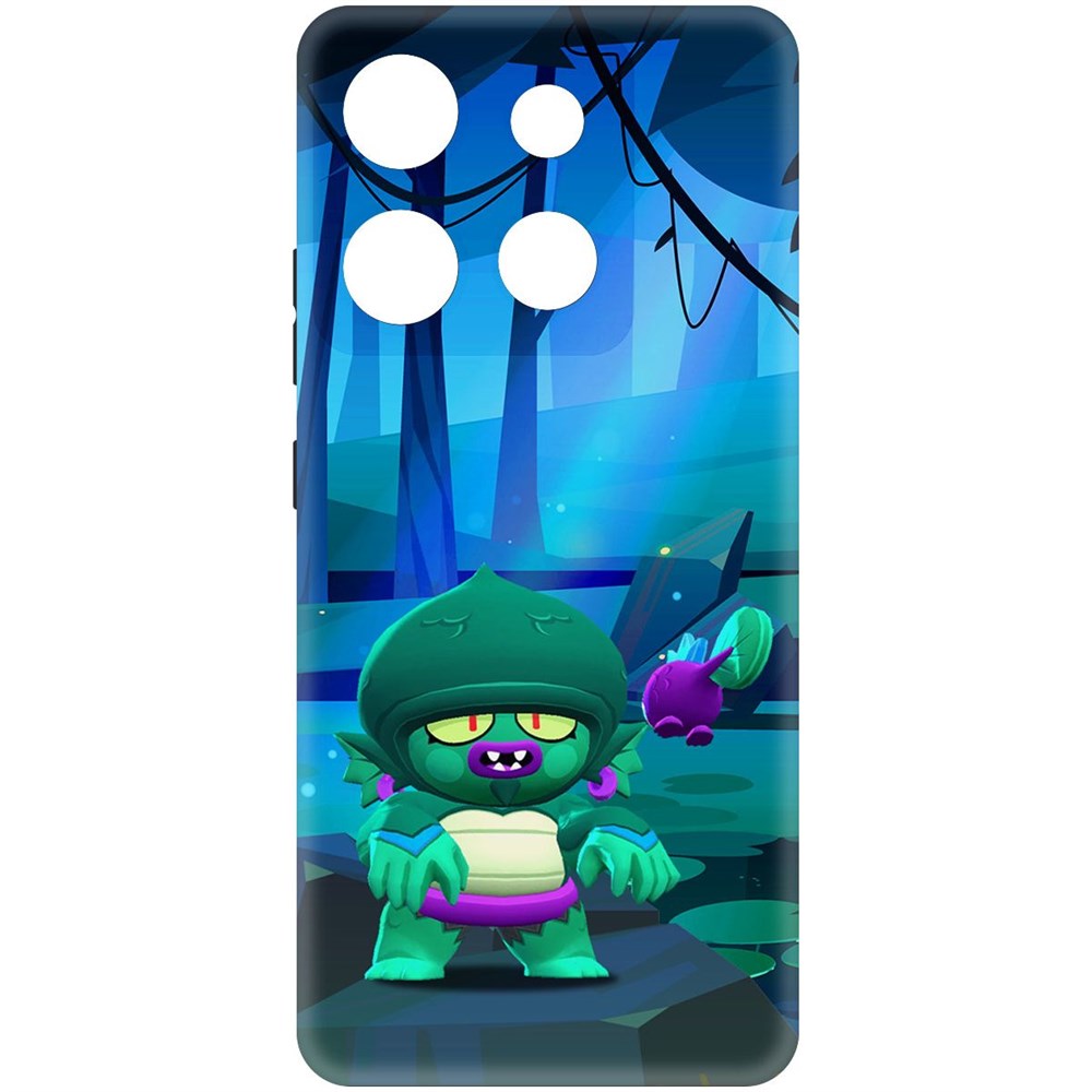 

Чехол-накладка Софт Brawl Stars - Болотный Джин для INFINIX Smart 7 HD, Черный