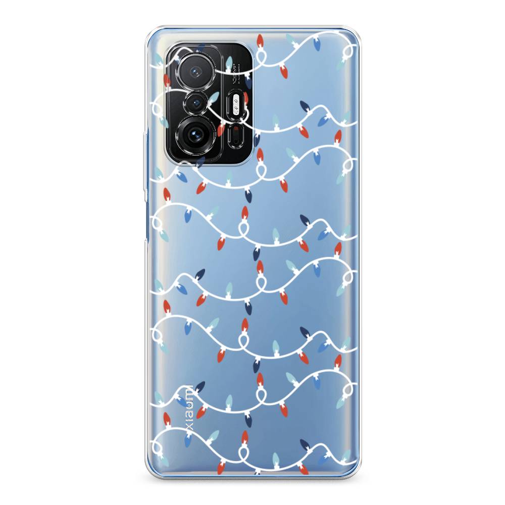 

Чехол на Xiaomi Mi 11T "Разноцветная гирлянда", Белый;красный;синий, 313750-5