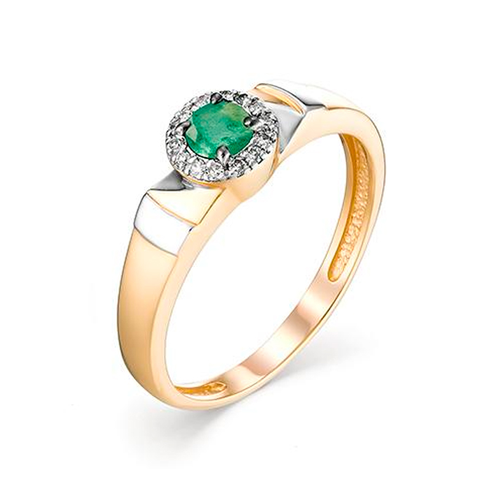 

Кольцо из золота р. , Golden Eagle 13081-101, бриллиант\изумруд, 13081-101