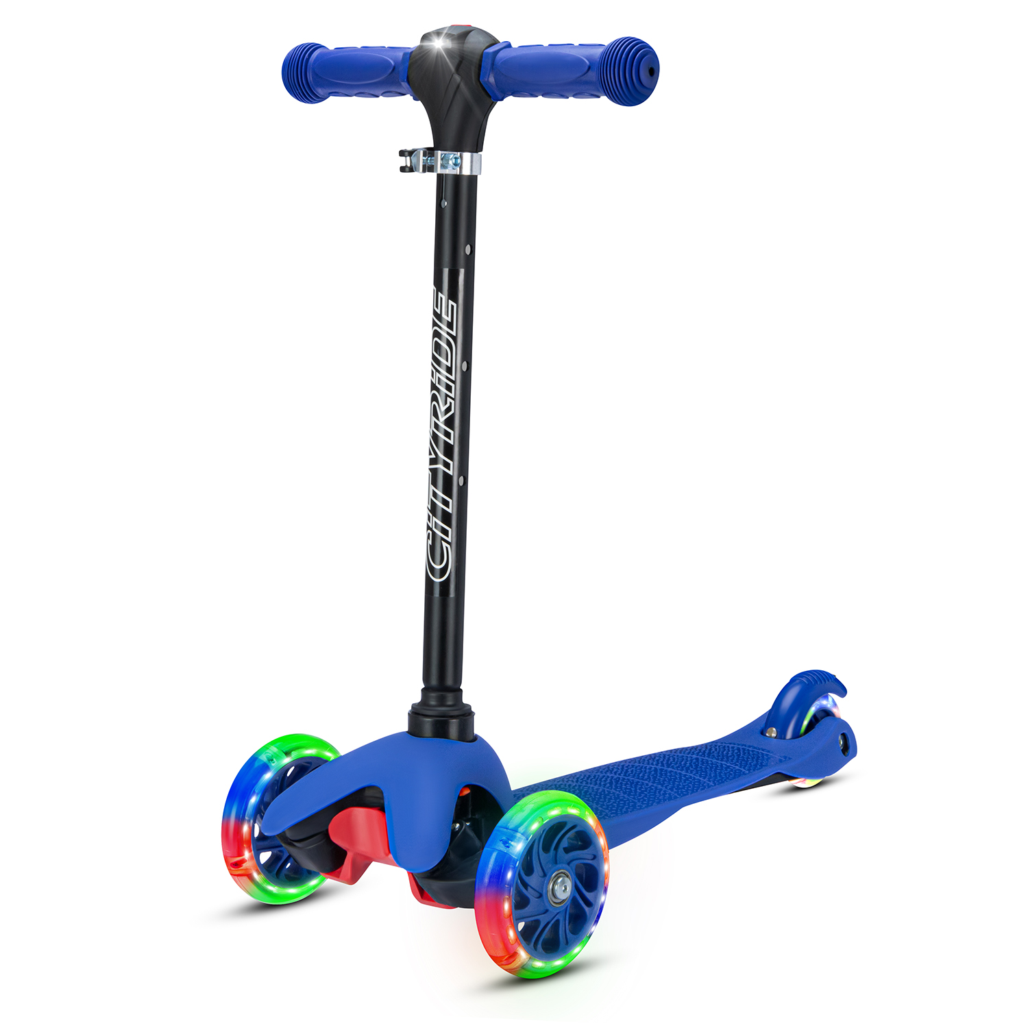 фото Самокат 3-х колесный тм сity-ride, телескопический руль, с фонариком, cr-s4-00dbl city-ride