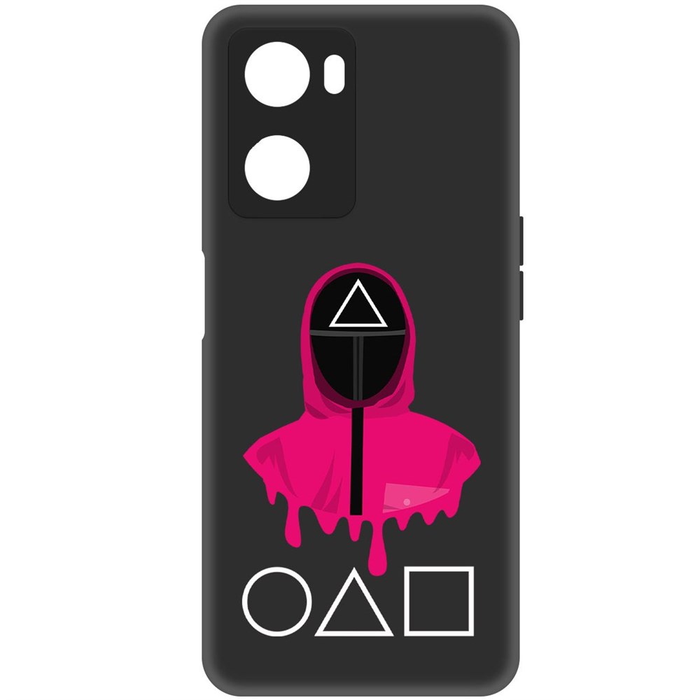 

Чехол-накладка Софт Игра в кальмара-Солдат для Oppo A57, Черный