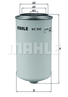 фото Фильтр топливный mahle kc 543 mahle/knecht