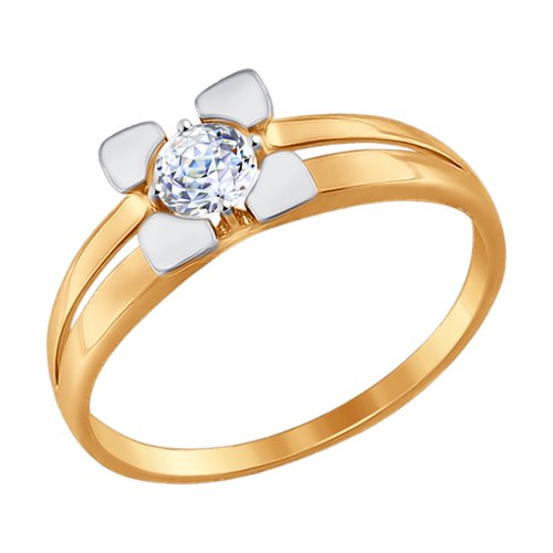 

Кольцо из золота р. 18,5 Golden Eagle 81010305, фианит Swarovski, 81010305