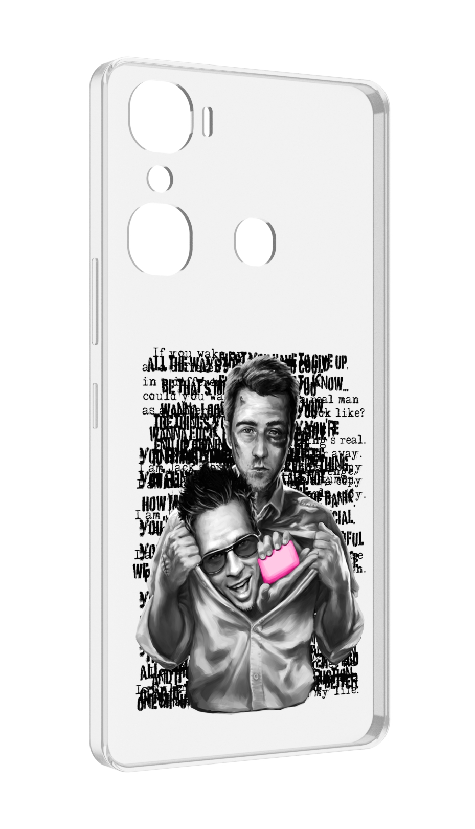

Чехол MyPads бойцовский клуб для Infinix Hot 12 Pro, Прозрачный, Tocco