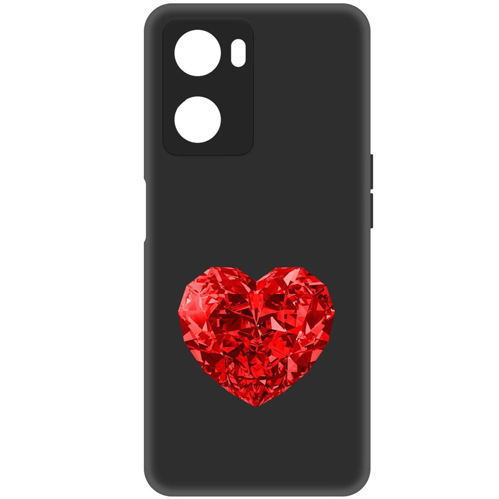 

Чехол-накладка Софт Рубиновое сердце для Oppo A57, Черный