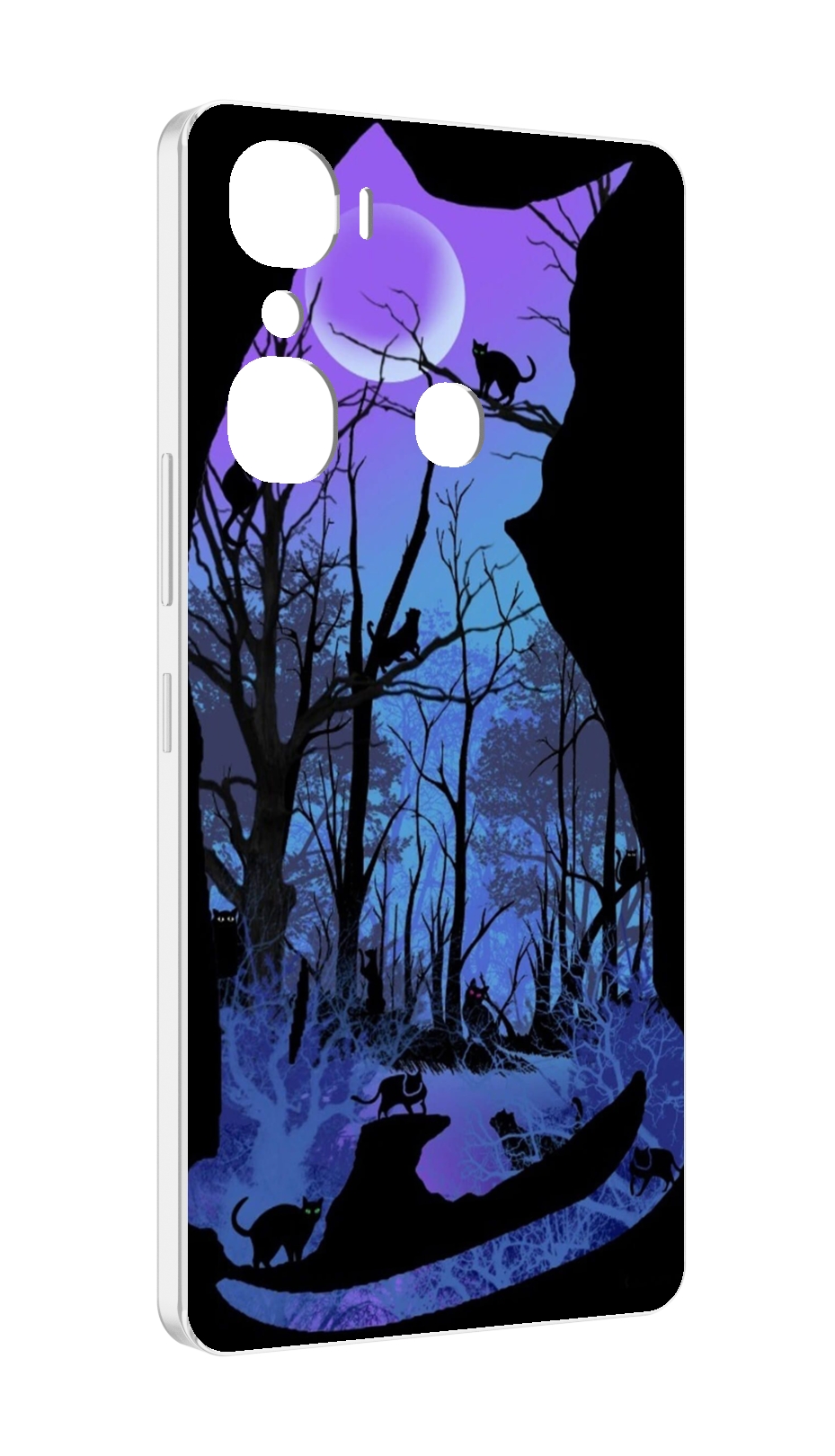 

Чехол MyPads лес внутри кота для Infinix Hot 12 Pro, Прозрачный, Tocco