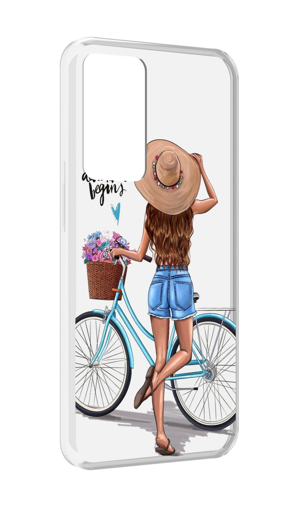 

Чехол MyPads Adventure женский для OPPO Reno 8 Lite, Прозрачный, Tocco