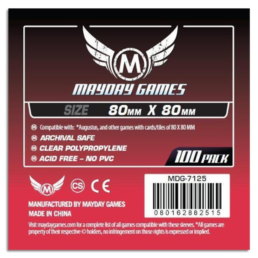 фото Протекторы для настольных игр mayday medium square card (80x80) 100 штук mayday games