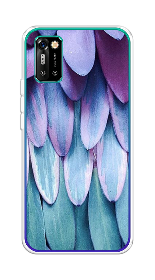 

Чехол на BQ 6051G "Синее перо", Фиолетовый;голубой, 202150-3