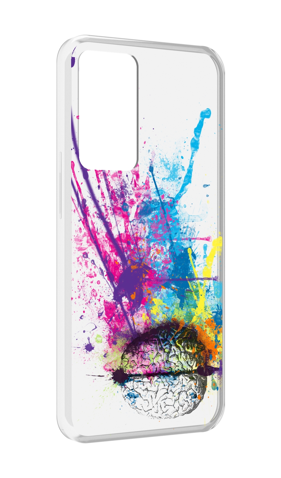 

Чехол MyPads яркий красочный мозг для OPPO Reno 8 Lite, Прозрачный, Tocco