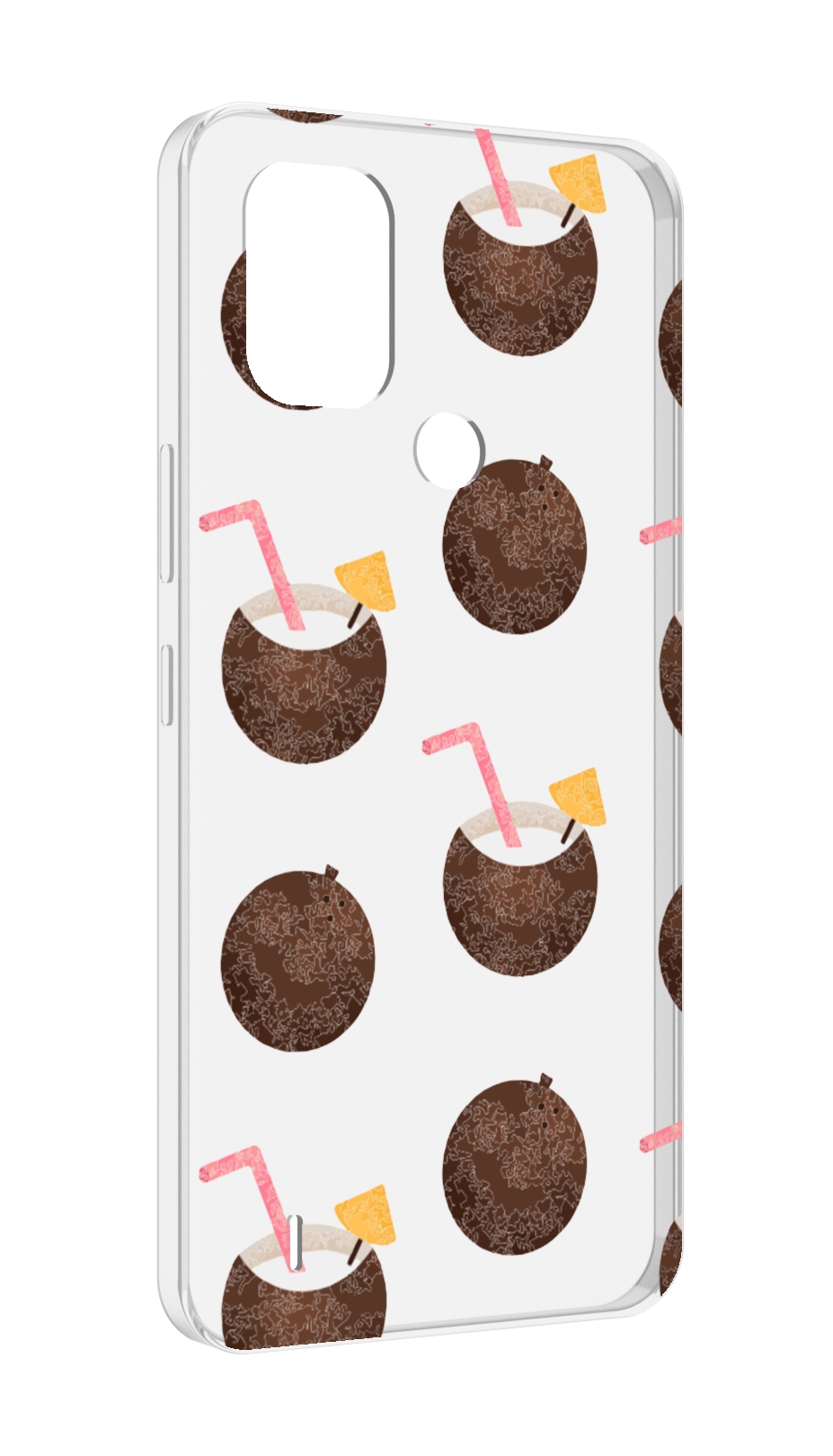 

Чехол MyPads кокосики для Nokia C31, Прозрачный, Tocco