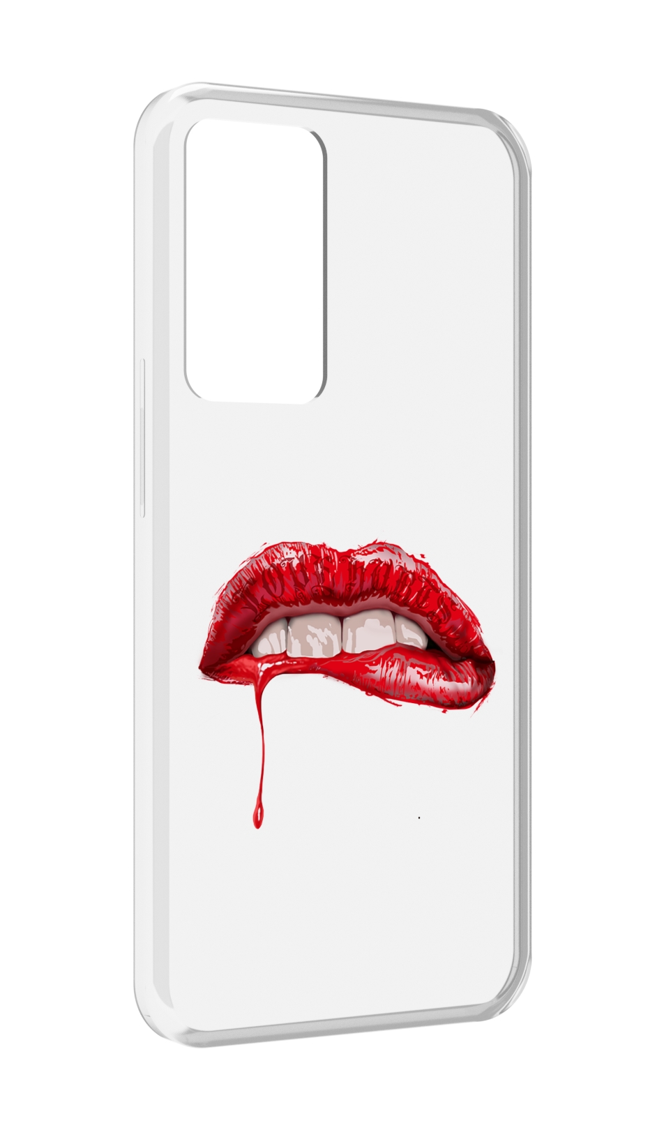 

Чехол MyPads яркие красные губы для OPPO Reno 8 Lite, Прозрачный, Tocco