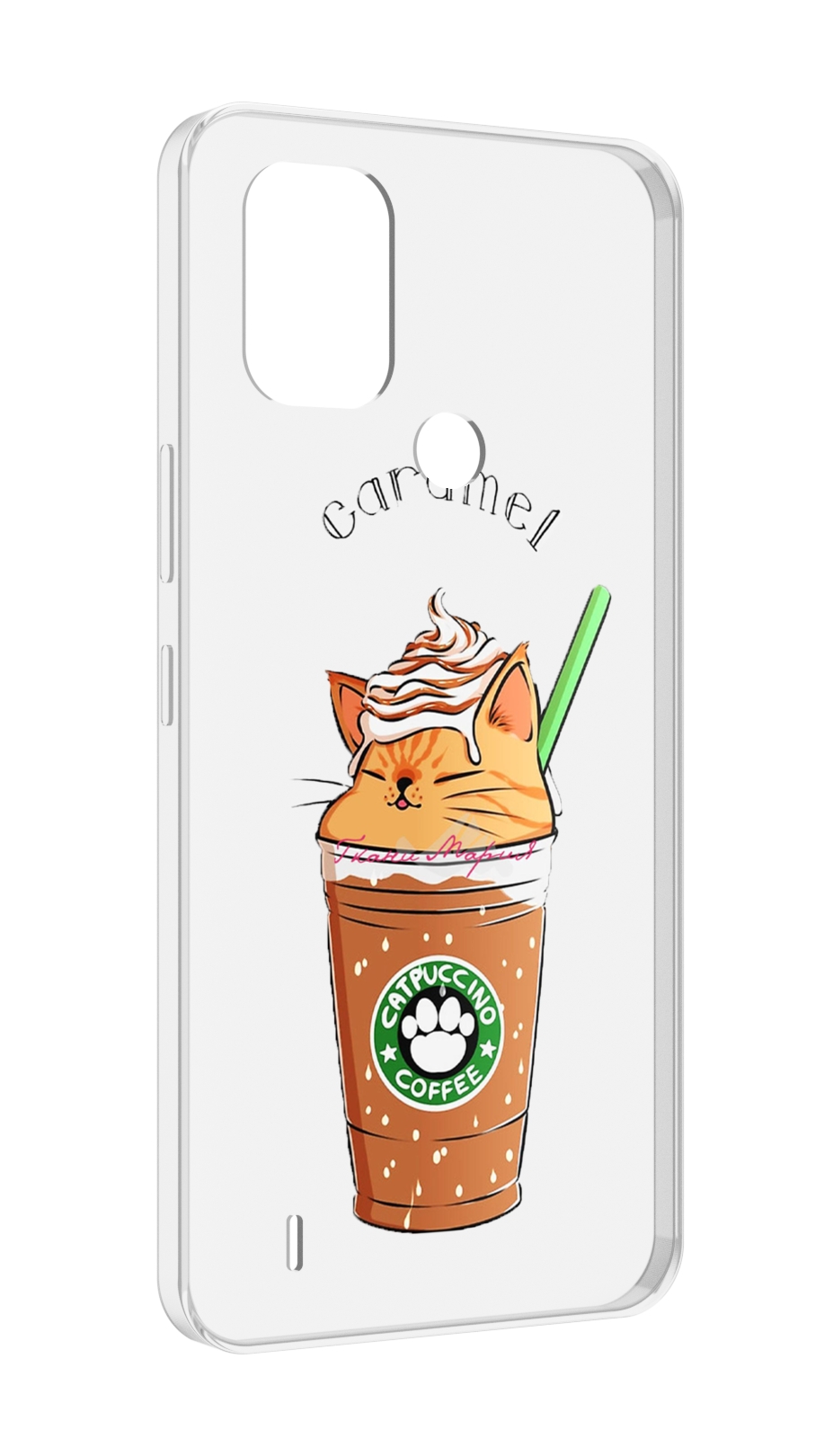 

Чехол MyPads карамельный напиток женский для Nokia C31, Прозрачный, Tocco