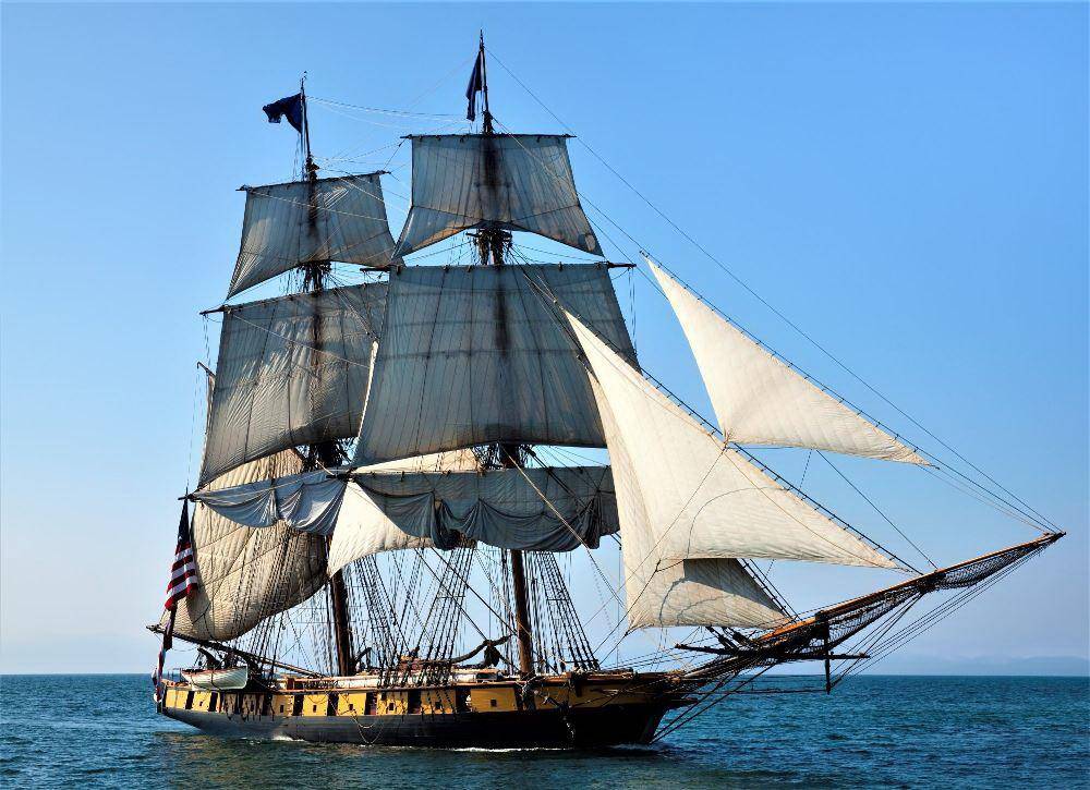 

Холст с красками по номерам "Корабль в море" 40х50 см. Рыжий кот ХК-5875