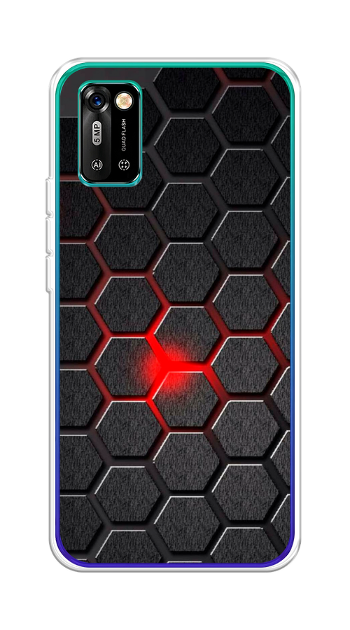 

Чехол на BQ 6051G "Соты красные", Красный;черный;серый, 202150-3