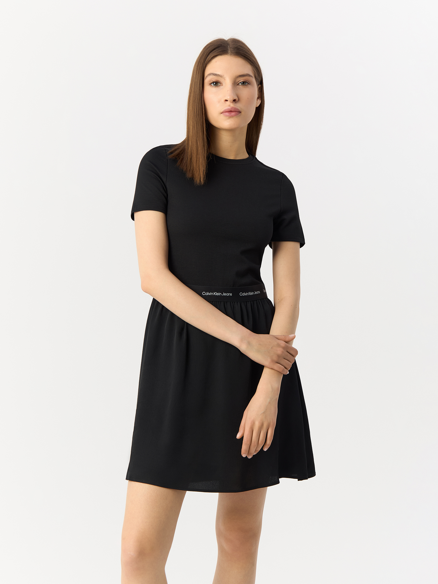 

Платье женское Calvin Klein Jeans J20J223066BEH черное XS, Черный, Logo J20J223066