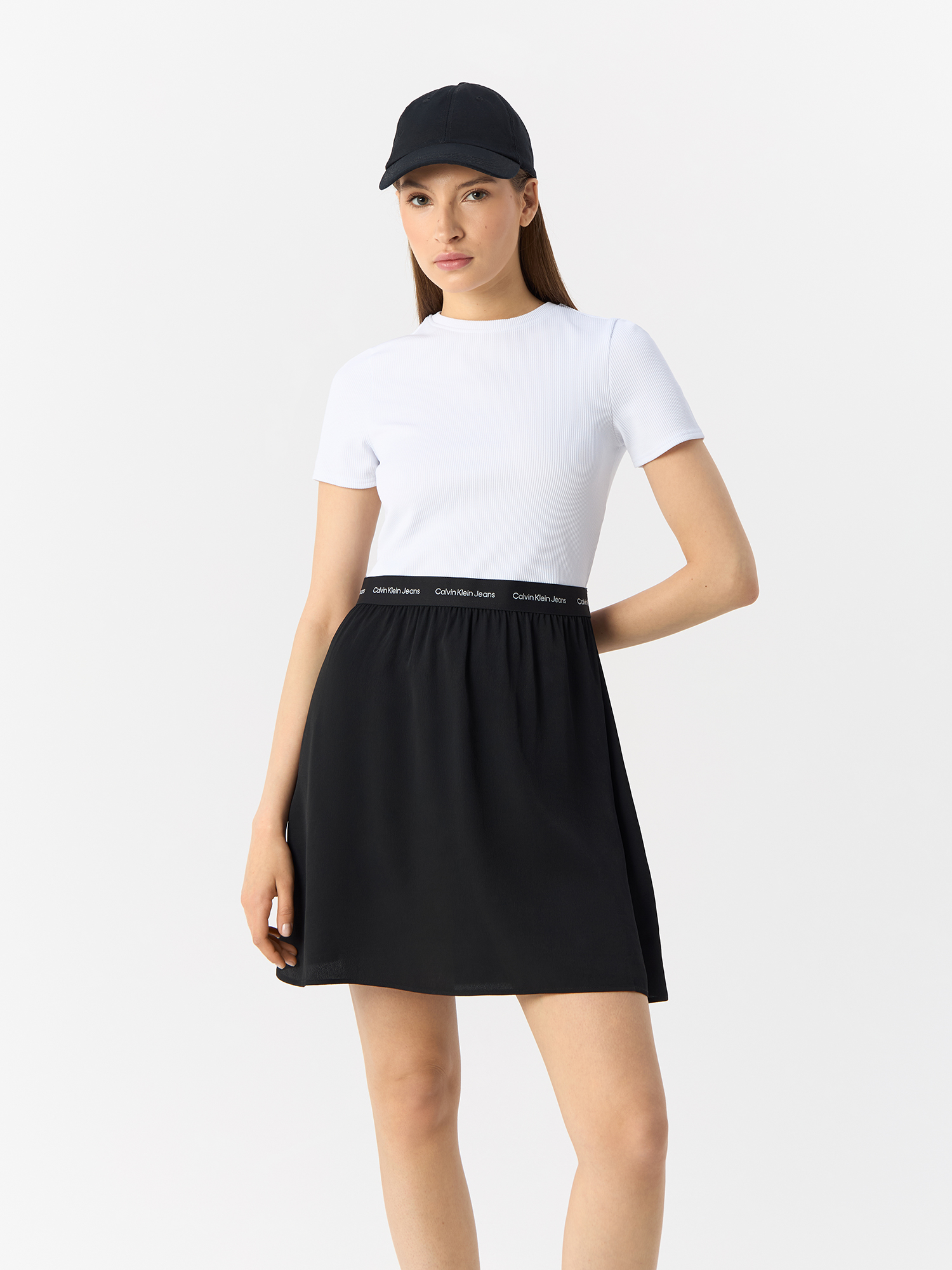 

Платье женское Calvin Klein Jeans J20J223066YAF белое XL, Белый, Logo J20J223066